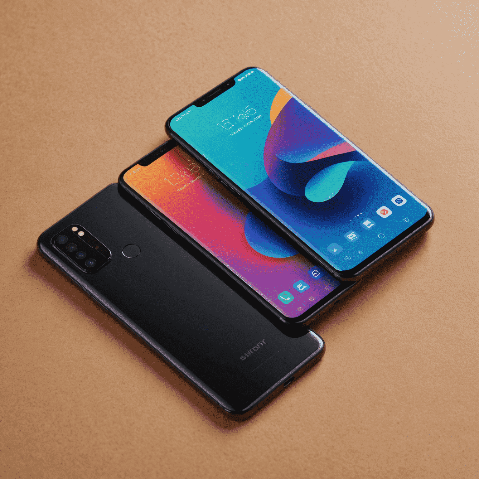 A slim, premium smartphone with a triple-camera setup and a holographic display, representing cutting-edge mobile technology